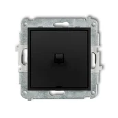 Wyłączniki światła i elektryczne - Wyłącznik pojedynczy dźwigniowy Karlik ICON - czarny mat - miniaturka - grafika 1