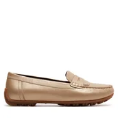 Mokasyny damskie - Mokasyny Geox D Kosmopolis + Grip D35RCA 000AK C2012 Złoty - miniaturka - grafika 1