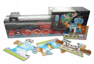 Układanki dla dzieci - Puzzle edukacyjne lokomotywa Duże Elementy 14 el - miniaturka - grafika 1