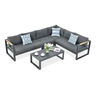 Meble ogrodowe - Narożnik wypoczynkowy PANAMA Anthracite - miniaturka - grafika 1
