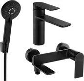 Zestawy baterii łazienkowych - Mexen Zero R40 zestaw wannowy, czarny - 71103R40-70 - miniaturka - grafika 1