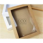 Pudła i kartony archiwizacyjne - Pudełko z okienkiem Eco-Scrapbooking - KRAFT 22x15,5x3,5 - miniaturka - grafika 1
