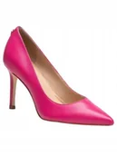 Czółenka - Guess Różowe Czółenka z Skóry Naturalnej na Szpilce Miejskie 39 Gpa - GUESS - miniaturka - grafika 1