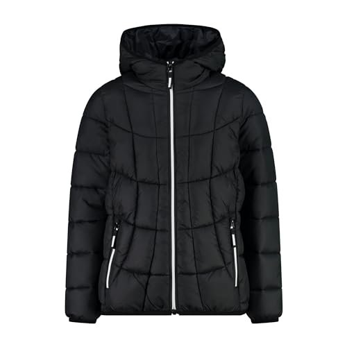 CMP - Wyściełana kurtka dziecięca ze stałym kapturem, Czarny, 140