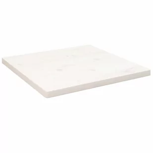 vidaXL Blat stołu, biały, 60x60x2,5cm, lite drewno sosnowe, kwadratowy - Meble modułowe i akcesoria - miniaturka - grafika 1