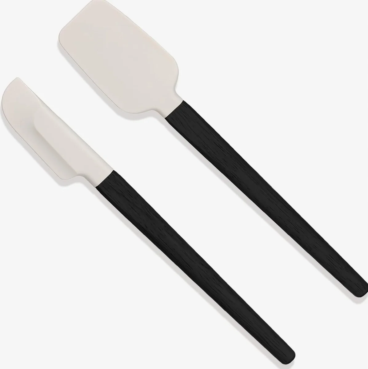 SZPATUŁKI SILIKONOWE ZESTAW 2 SZTUKI 23 CM UCHWYT DREWNIANY ELASTYCZNE