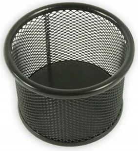 TETIS Przybornik okrągły średni czarny AA075TET - Przyborniki na biurko - miniaturka - grafika 1