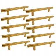 Meble modułowe i akcesoria - 10 x Uchwyt meblowy Reling 96 mm złoty Metalowy uchwyt do szafek szuflad - miniaturka - grafika 1