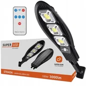 Lampy ogrodowe - Lampa solarna SUPERLED Strada 9047 + Pilot - miniaturka - grafika 1