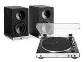 Zestawy stereo - Audio-Technica AT-LP60XBT (biały) + Connex (czarny) - miniaturka - grafika 1
