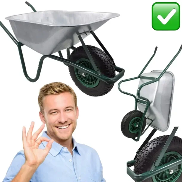 Taczka Ogrodowa Ocynkowana Budowlana 120l / 250 Kg Elektromet