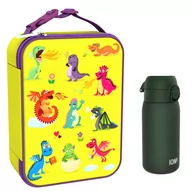 Lunch boxy - Zestaw Śniadaniowy Do Przedszkola Ion8 Dragons 18: Lunchbag I8Lbydrag I Butelka Ion8 I8Rf350Dgre - miniaturka - grafika 1