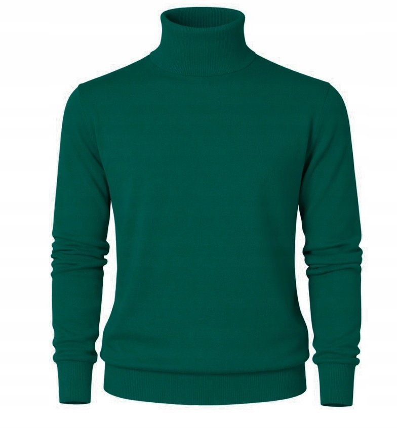 Sweter z golfem golf męski z kaszmiru i wełny merynosów kaszmirowy XL m.347