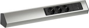 BACHMANN CASIA 2 3xCEE7/3 1xUSB A/C 22W 2.0m AEH o wyglądzie stali nierdzewnej