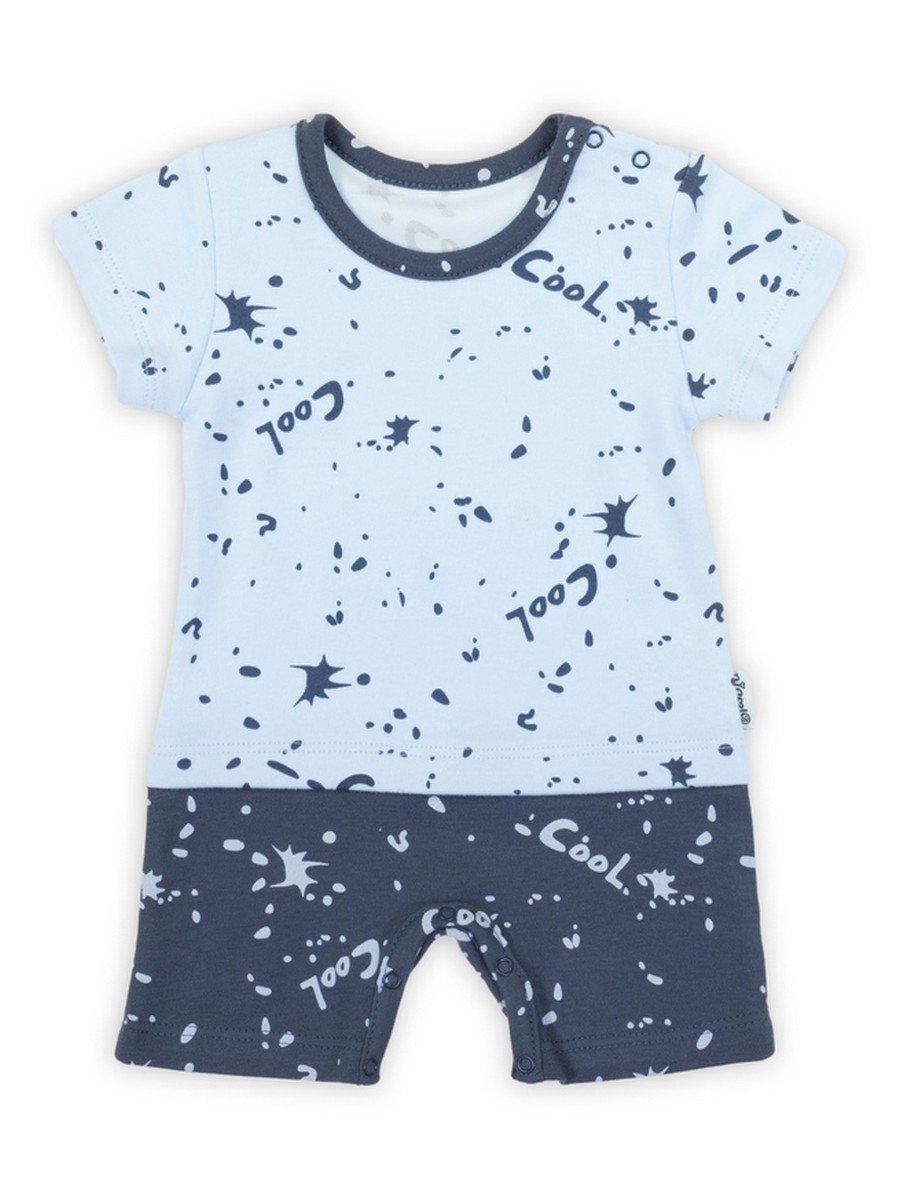 Niemowlęcy rampers w plamki granatowy Nicol,r.68