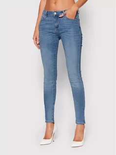 Spodnie damskie - Guess Jeansy Anette W1YA99 D4GV3 Niebieski Skinny Fit - grafika 1