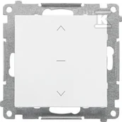 Sterowanie roletami - Łącznik roletowy trójpozycyjny 1-0-2 (moduł) 10 A, 250 V~, szybkozłącza: Biały mat, SIMON55 - miniaturka - grafika 1