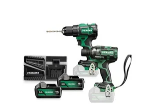 HIKOKI ZESTAW 18V KC18DE WKZ (DS18DE + WR18DH) 2x5,0Ah HITSYSTEM - Zestawy elektronarzędzi - miniaturka - grafika 1