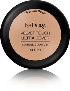 IsaDora Velvet Touch Ultra Cover Compact Power SPF 20 66 Warm Beige - Pudry do twarzy - miniaturka - grafika 1
