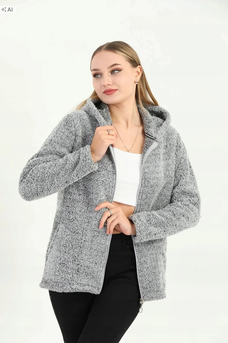 DAMSKA KURTKA PIKOWANA Z KAPTUREM W STYLU MINIMALISTYCZNYM XL 5IA