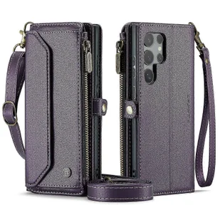 Etui z portfelem Crossbody do Samsung Galaxy Z Fold 6 z blokowaniem RFID, magnetycznym etui na karty z klapką z klapką Skórzane etui z paskiem na r... - Portfele - miniaturka - grafika 1