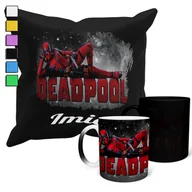 Gadżety dla niej i dla niego - ZESTAW KUBEK MAGICZNY ZMIENIAJĄCY KOLOR + POSZEWKA AVENGERS DEADPOOL + IMIĘ - miniaturka - grafika 1