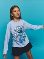 Bluzki dla dziewczynek - Reserved - Koszulka Lilo i Stitch - jasnoniebieski - miniaturka - grafika 1