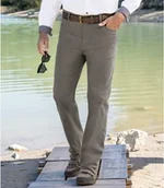 Spodnie męskie - Spodnie ze stretchem i 5 kieszeniami Mężczyzna Atlas For Men - Kolor : Szary - Rozmiar : 44 - miniaturka - grafika 1