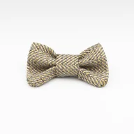 Krawaty i muchy męskie - Mucha Vintage Gold Chevron - miniaturka - grafika 1