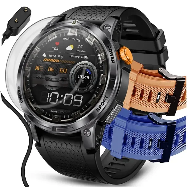 Smartwatch Zegarek Męski Sportowy Gps Wodoszczelny Rozmowy Sport Zdrowie