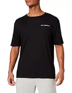 Koszulki i topy damskie - KARL LAGERFELD Unisex Logo Piżama T-Shirt Pajama Top, czarny, XS - miniaturka - grafika 1