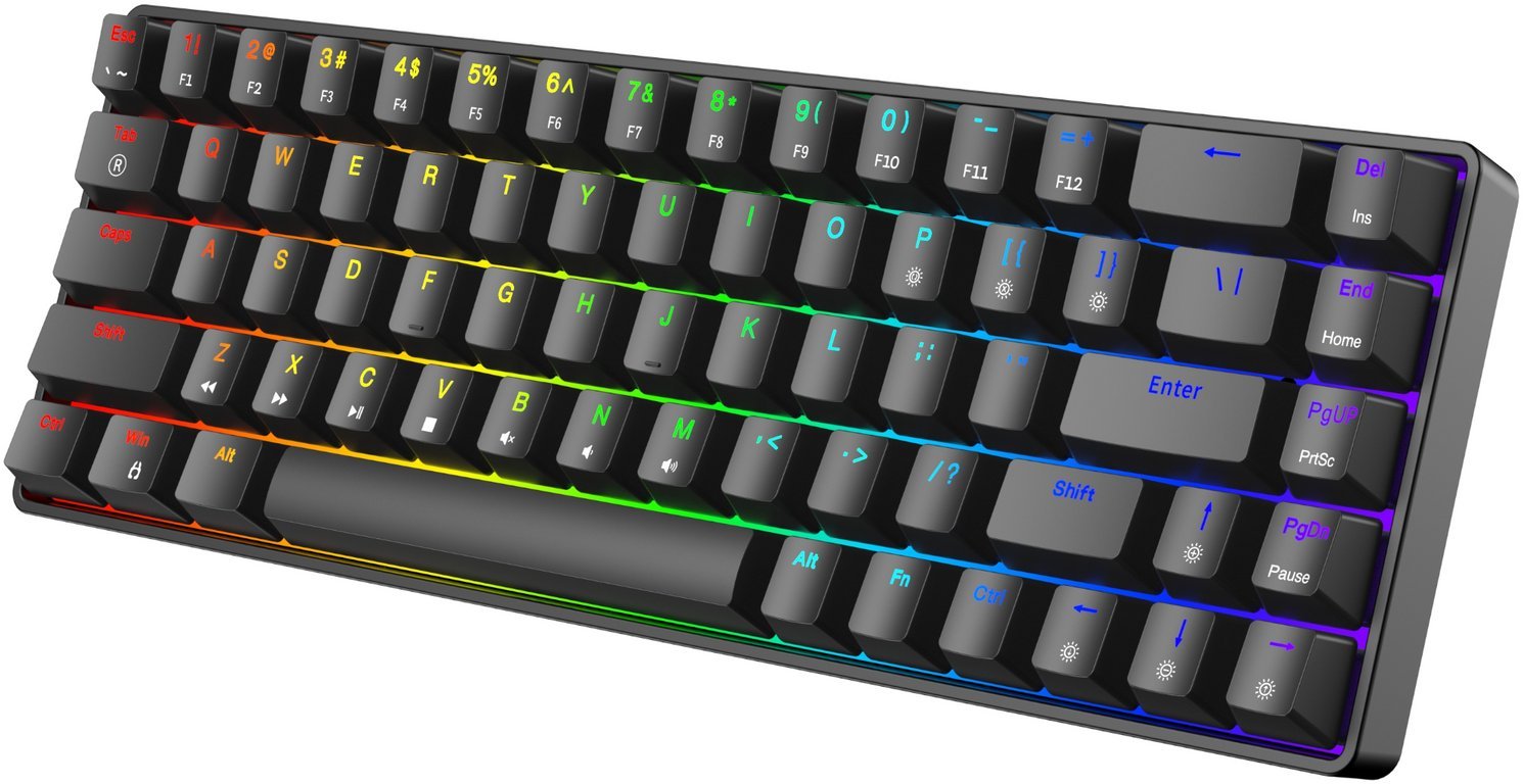 Triadyn Klawiatura Mechaniczna PLAY ELECTRA RGB Anti-Ghosting Blue Switches Dla Gracza Czarna