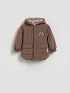 Kombinezony dla dzieci - Reserved - Kurtka z kapturem - brązowy - miniaturka - grafika 1