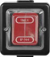 Wyłączniki światła i elektryczne - Timex elektro LOFT Łącznik schodowy n/t IP44 czarny /czerwony ogumowany klawisz/ WNT-5J CZA-CZE WNT-5J CZA-CZE - miniaturka - grafika 1