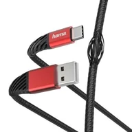 Kable USB - Hama Kabel USB Typ-C USB Extreme 1.5 m Czarno-czerwony - miniaturka - grafika 1