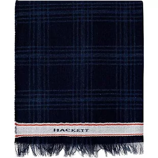 Hackett London Męski POW SALVEDGE SCF modny szalik, granatowy/kość słoniowa, jeden rozmiar, Granatowy/kość słoniowa, Rozmiar uniwersalny - Apaszki i szaliki męskie - miniaturka - grafika 1