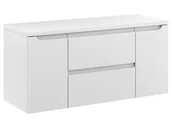 Szafki łazienkowe - Szafka Wisząca Z Blatem ETH 100 cm D - Biały Mat - miniaturka - grafika 1