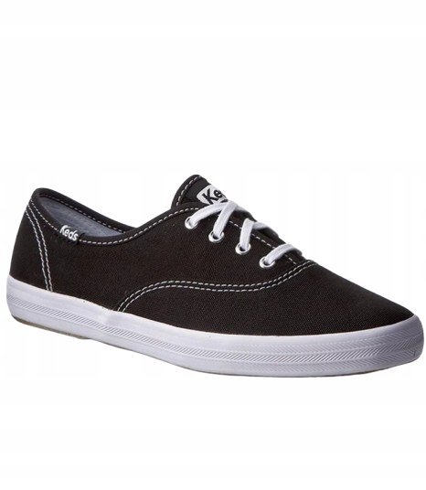 KEDS CZARNE DAMSKIE TRAMPKI Z BIAŁĄ PODESZWĄ I KONTRASTOWYM SZWEM 39 1J6A
