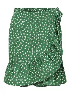 Spódnice - ONLY Damska spódnica Onlolivia Wrap WVN Noos Rock, Verdant Green, S - grafika 1
