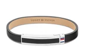 Bransolety męskie - Elegancka Męska Bransoletka Tommy Hilfiger - Czarny, 19 Cm - miniaturka - grafika 1