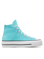 Trampki damskie - Converse Trampki Chuck Taylor All Star Lift A07570C Niebieski - miniaturka - grafika 1