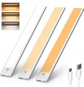 Taśmy LED - Lampa Listwa Oświetleniowa Led Czujnik Ruch Magnes Baterie 30cm podszafkowa - miniaturka - grafika 1
