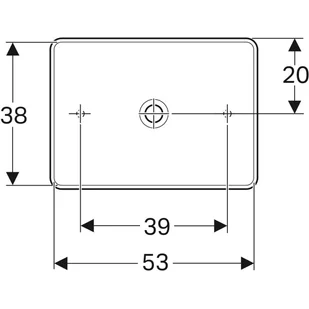 Geberit Variform Umywalka nablatowa 55x38 cm biała 500.779.01.2 - Umywalki - miniaturka - grafika 2