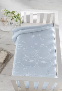 Pielsa Baby, Koc dziecięcy premium/Otulacz, Besos, Niebieski, 110x140 cm - Koce i narzuty dla dzieci - miniaturka - grafika 1