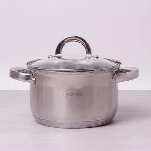 Kamille Garnek ze stali nierdzewnej 3,9L z pokrywką 5618S - Garnki - miniaturka - grafika 1