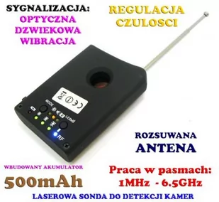 Laserowy Wykrywacz Podsłuchów, Kamer, GSM, Lokalizatorów GPS... + Słuchawki. - Wykrywacze podsłuchów - miniaturka - grafika 1