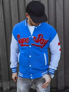 Bluza męska rozpinana niebieska Dstreet BX5447-M - Bluzy męskie - miniaturka - grafika 1