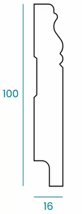 Listwa przypodłogowa mdf lakierowana Premium - Wodoodporny izolant (Alexa 100x16) - Listwy przypodłogowe - miniaturka - grafika 2