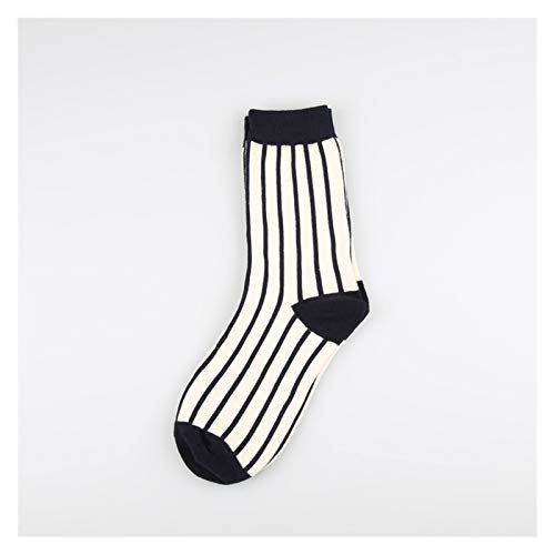 Skarpety pionowe paski kobiety/mężczyźni modne skarpety na co dzień jesień zima klasyczne czarno-białe skarpety (kolor: ciemnoczerwony, rozmiar: jeden rozmiar)