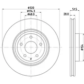 Tarcze hamulcowe - Tarcza hamulcowa HELLA 8DD 355 132-691 - miniaturka - grafika 1